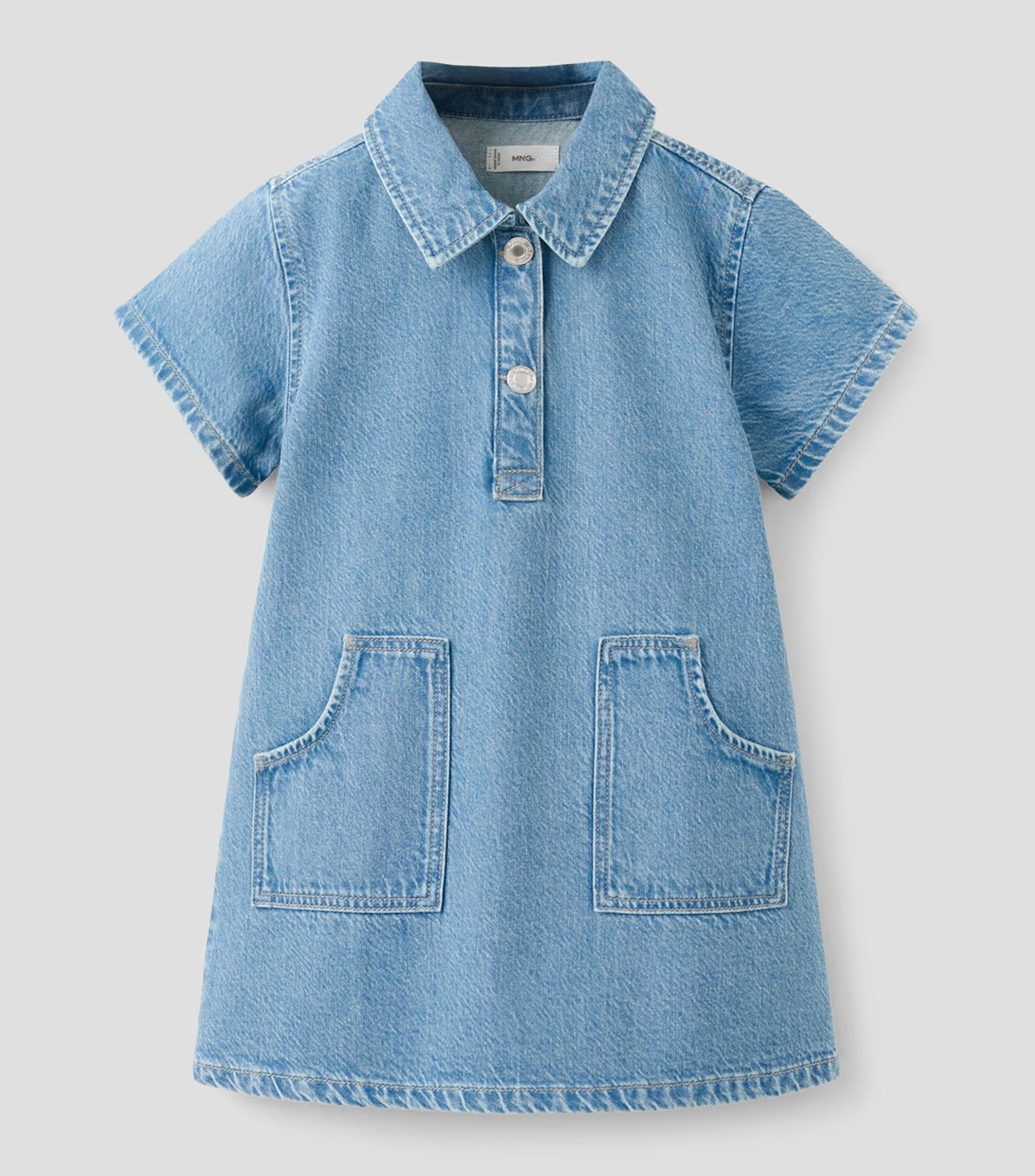 Vestido manga corta liso Niña